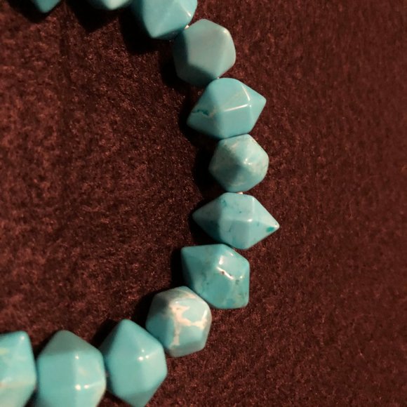 Beaded bracelets blue elastic - Picture 3 of 5